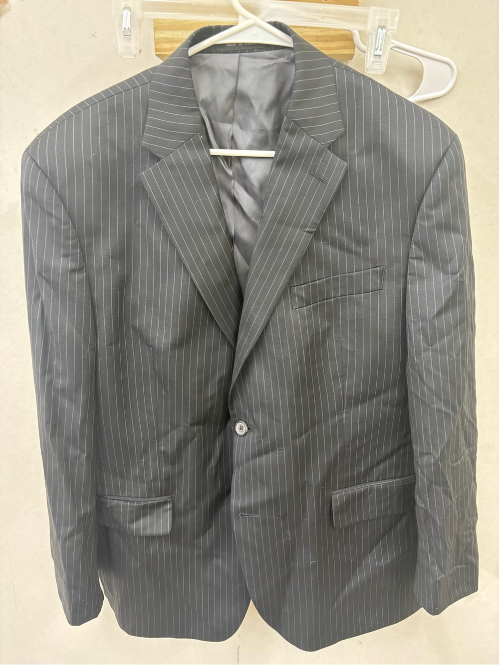 Vtg Lauren Ralph Lauren pinstripe wool sports coat size 44S made in India
